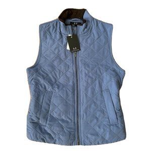 MAGASCHONI $58 NWT Women's Blue Quilted Zipper Vest Size‎ Small